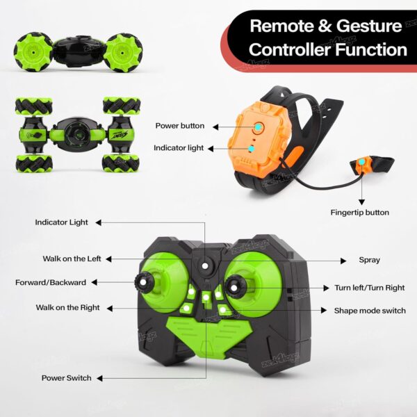 Speed Pioneer Rc Car Stunt Remote Control Twisting Drift 2.4Ghz Gesture Sensor Watch Control - Image 4