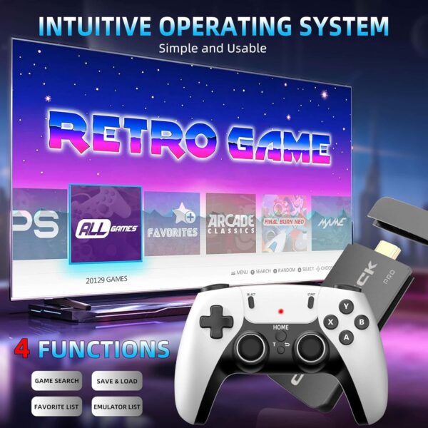 Retro Game Console Stick, Nostalgia Gaming Stick with 4K HDMI, Over 20,000 Games - Image 2