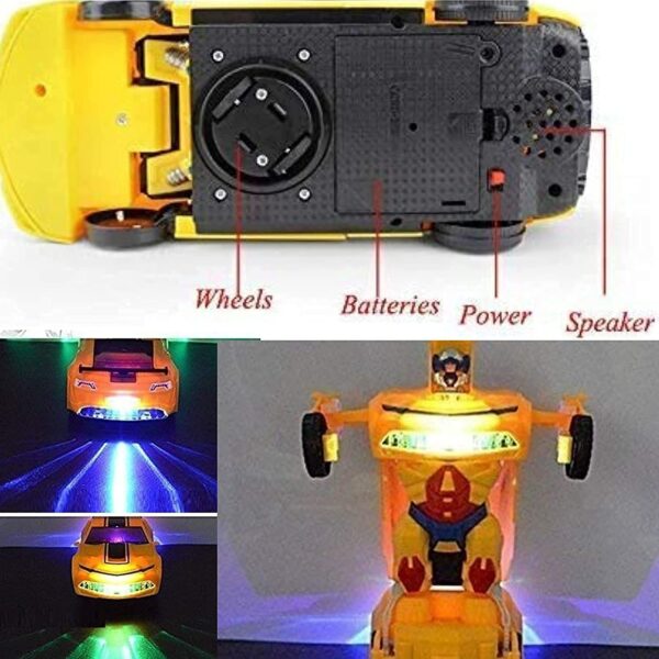 Plastic Battery Operated Converting Car to Robot, Robot to Car Automatically, Robot Toy - Image 4